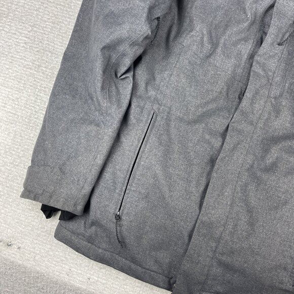 Salomon Stormslide Parka Jacket Ski Winter  Men Size L Dark Heater Grey READ** - Picture 5 of 16